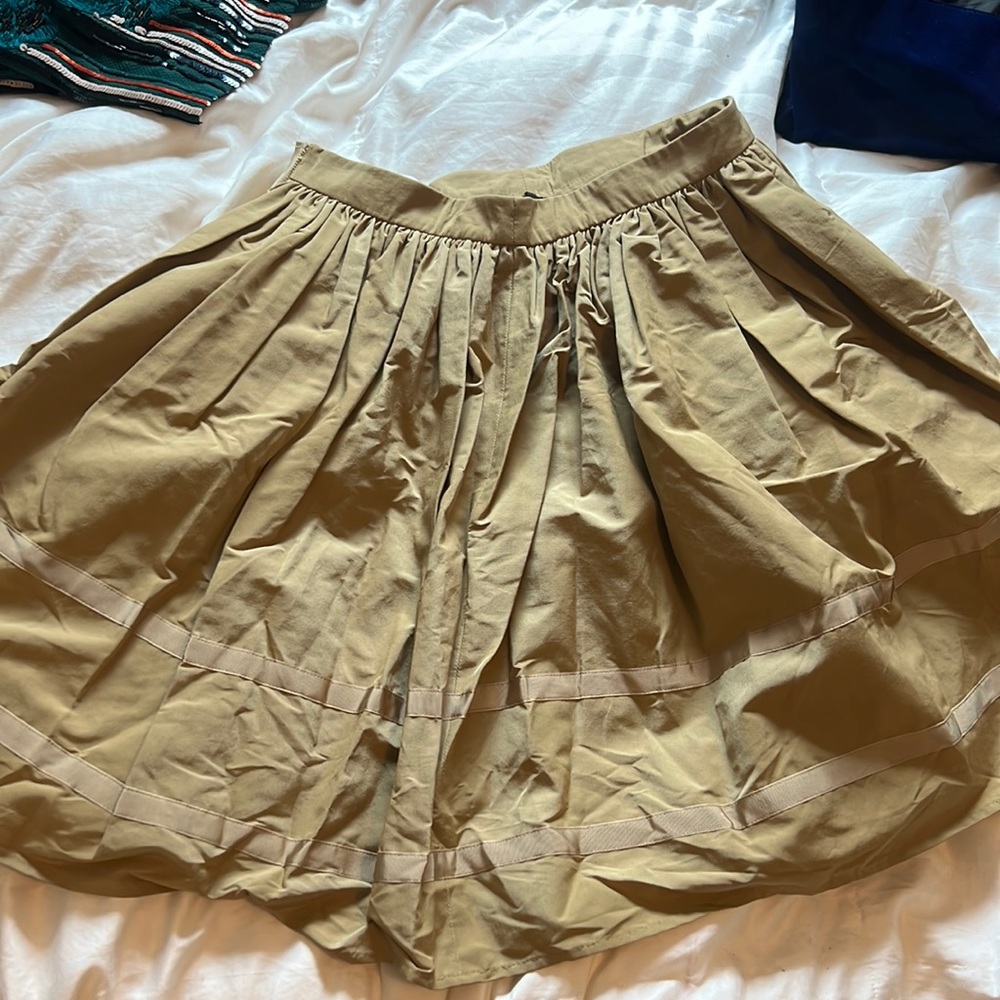 tan a line red valentine skirt vintage